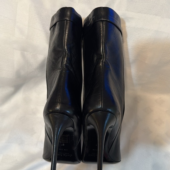 NWOT charles david Women’s Sz 6 US / 36 EU Black Leather Heeled Boots - Picture 4 of 8